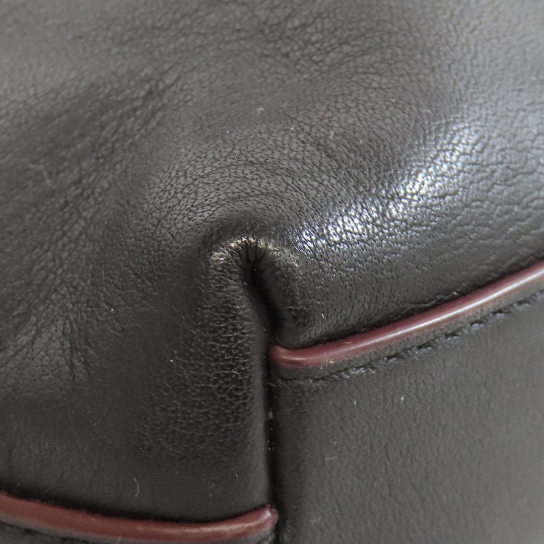 COACH Shoulder Bag 76189 leather black Long shoulder Women Used Authentic