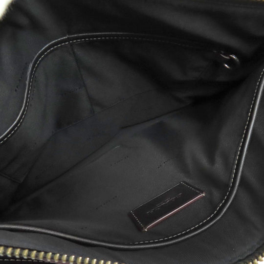 COACH Shoulder Bag 76189 leather black Long shoulder Women Used Authentic