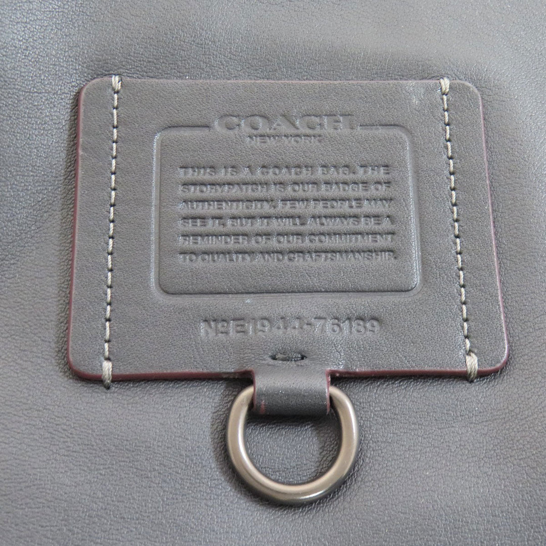 COACH Shoulder Bag 76189 leather black Long shoulder Women Used Authentic