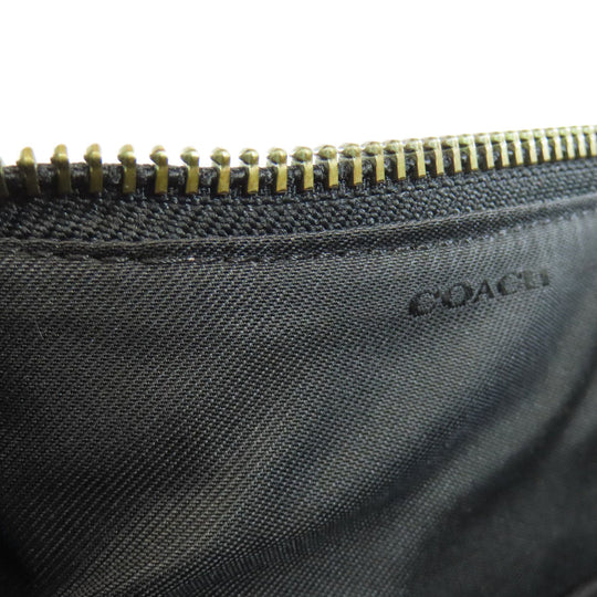 COACH Shoulder Bag 76189 leather black Long shoulder Women Used Authentic