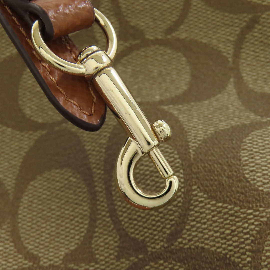 COACH Handbag F36702 PVC Brown Signature 2WAY