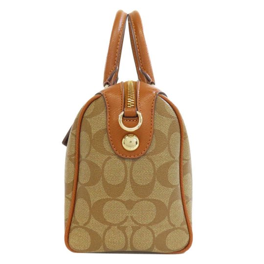 COACH Handbag F36702 PVC Brown Signature 2WAY