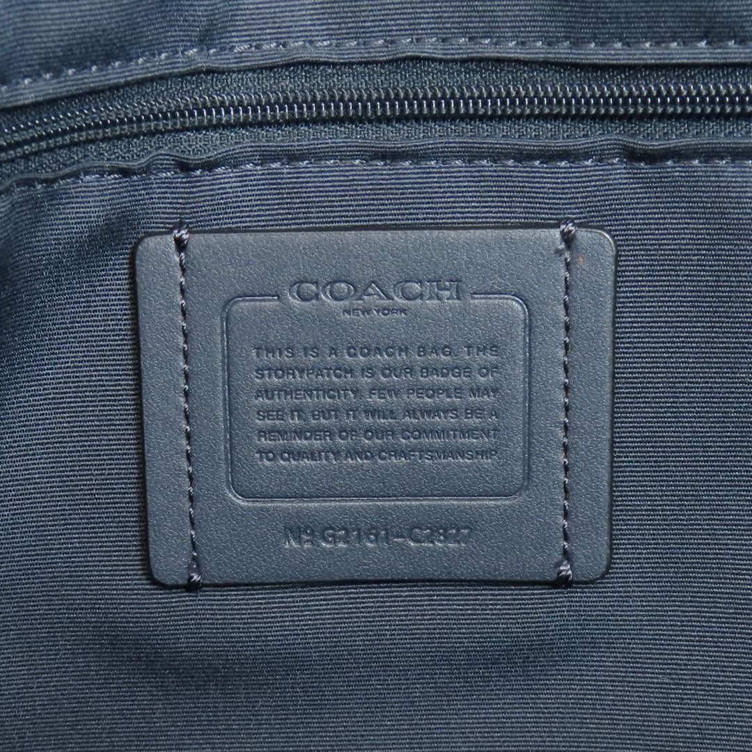 COACH Handbag C2827 canvas blue Dempsey Signature 2WAY Women Used Authentic