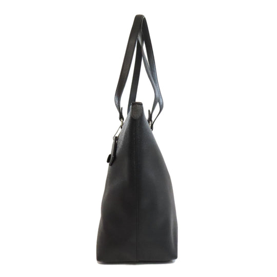 COACH Tote Bag F79608 leather black Gallery Tote Women Used Authentic