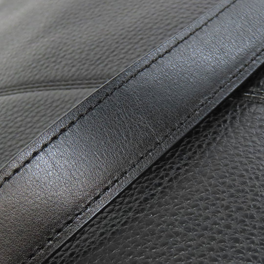 COACH Shoulder Bag F34823 leather black logo Women Used Authentic