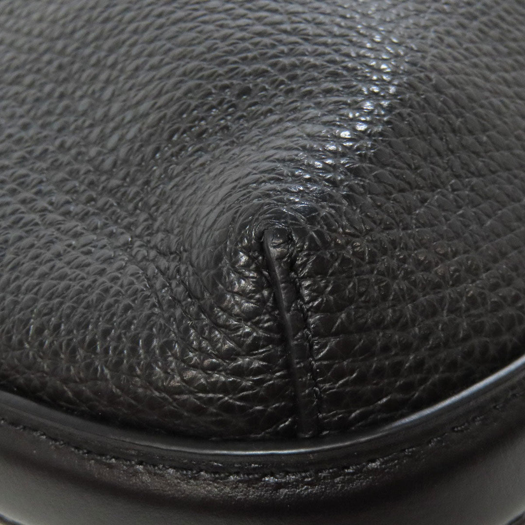 COACH Shoulder Bag F34823 leather black logo Women Used Authentic