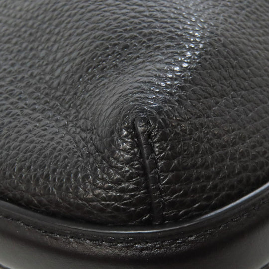 COACH Shoulder Bag F34823 leather black logo Women Used Authentic