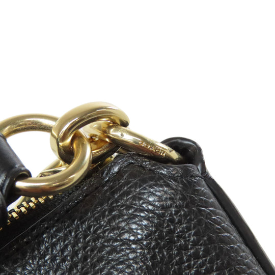 COACH Shoulder Bag F34823 leather black logo Women Used Authentic