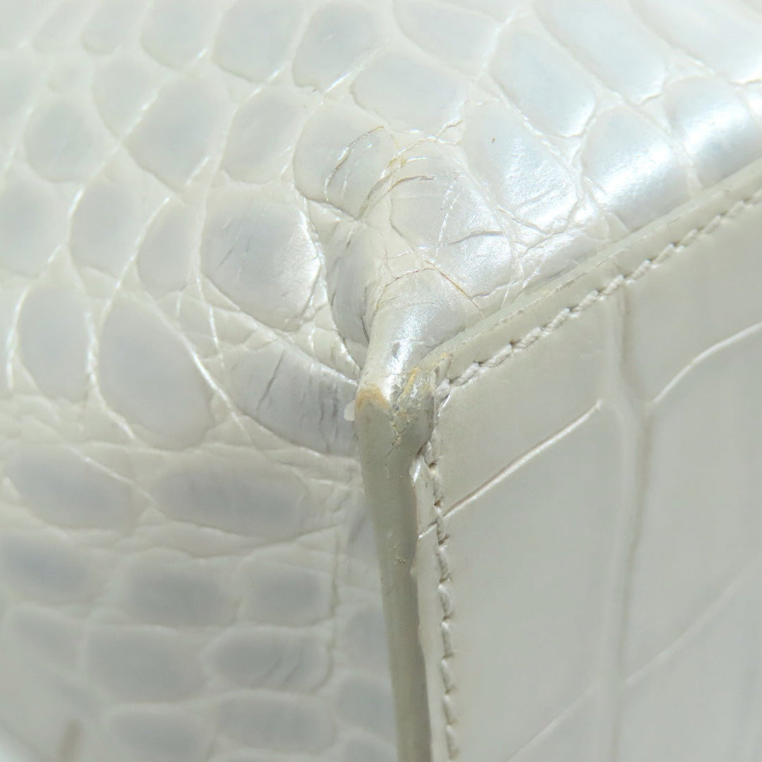 Furla Tote Bag leather Silver Embossing