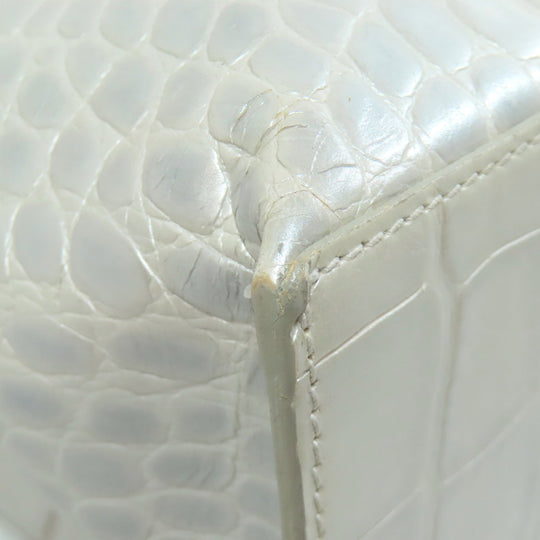 Furla Tote Bag leather Silver Embossing