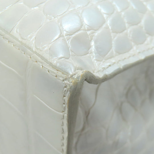 Furla Tote Bag leather Silver Embossing