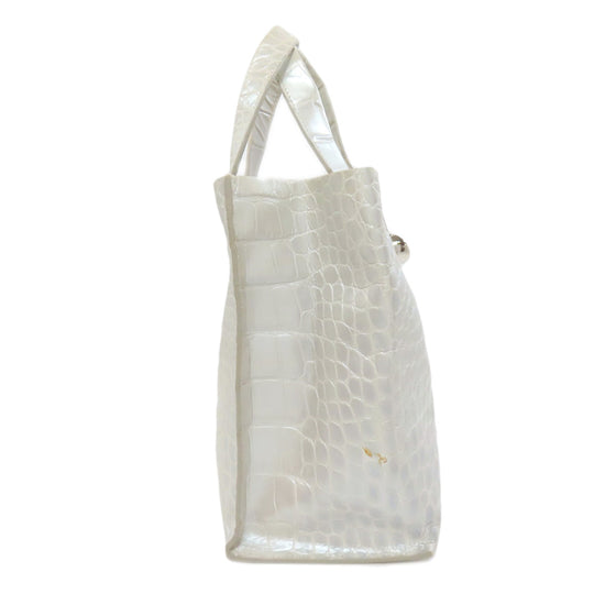 Furla Tote Bag leather Silver Embossing