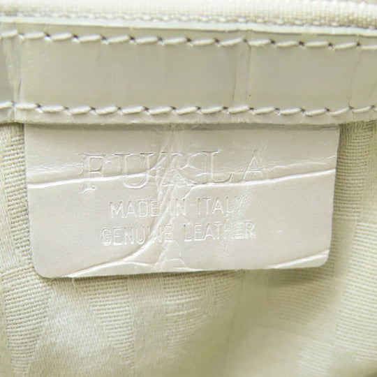 Furla Tote Bag leather Silver Embossing