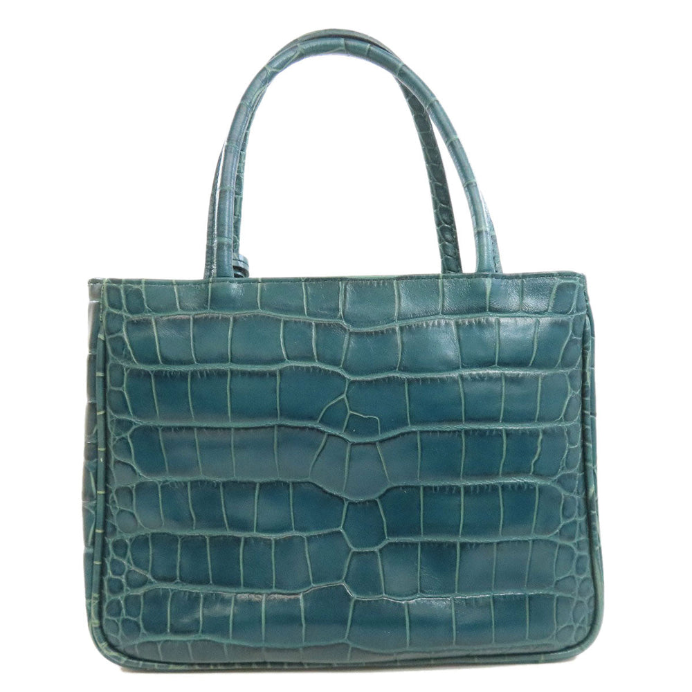 Furla Handbag leather blue Embossed 2WAY