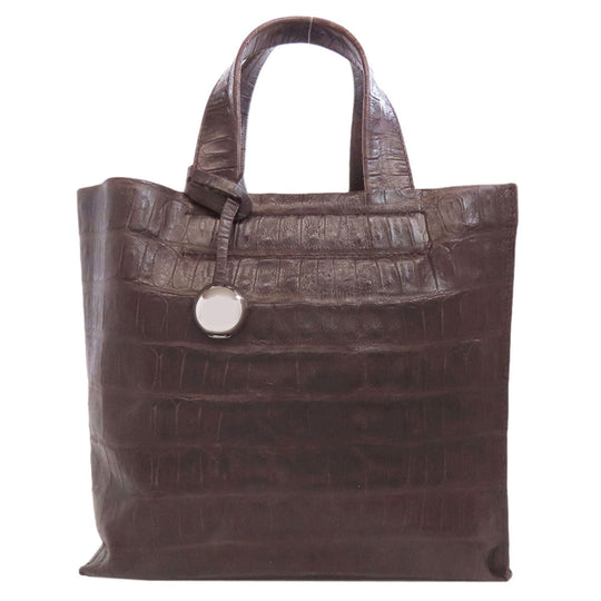 Furla Handbag leather Brown Embossing