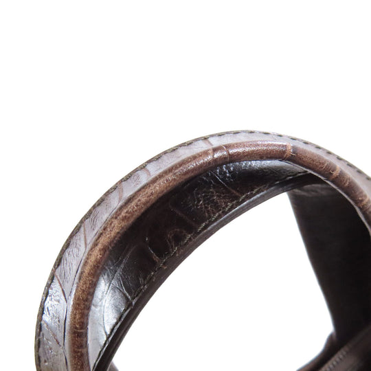 Furla Handbag leather Brown Embossing