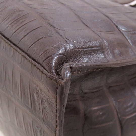 Furla Handbag leather Brown Embossing