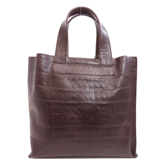 Furla Handbag leather Brown Embossing