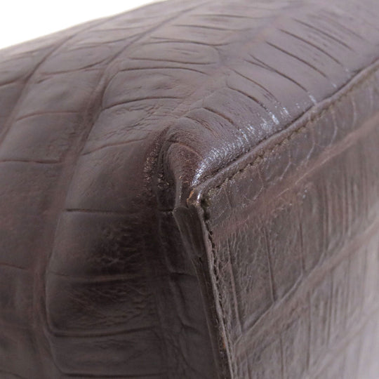 Furla Handbag leather Brown Embossing