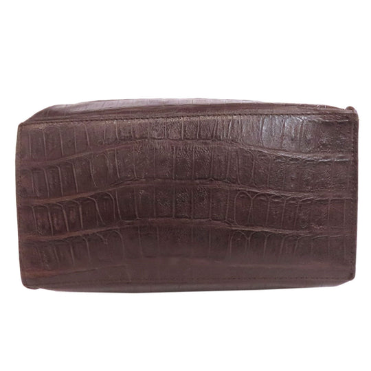 Furla Handbag leather Brown Embossing