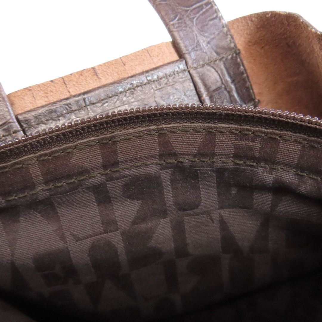 Furla Handbag leather Brown Embossing