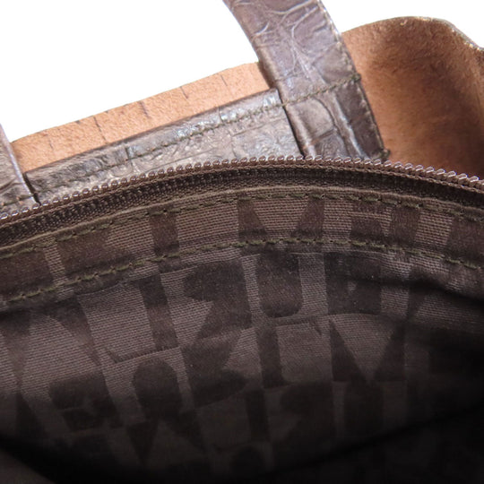 Furla Handbag leather Brown Embossing