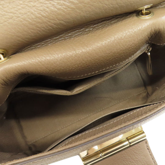 Furla Handbag leather Brown 2WAY
