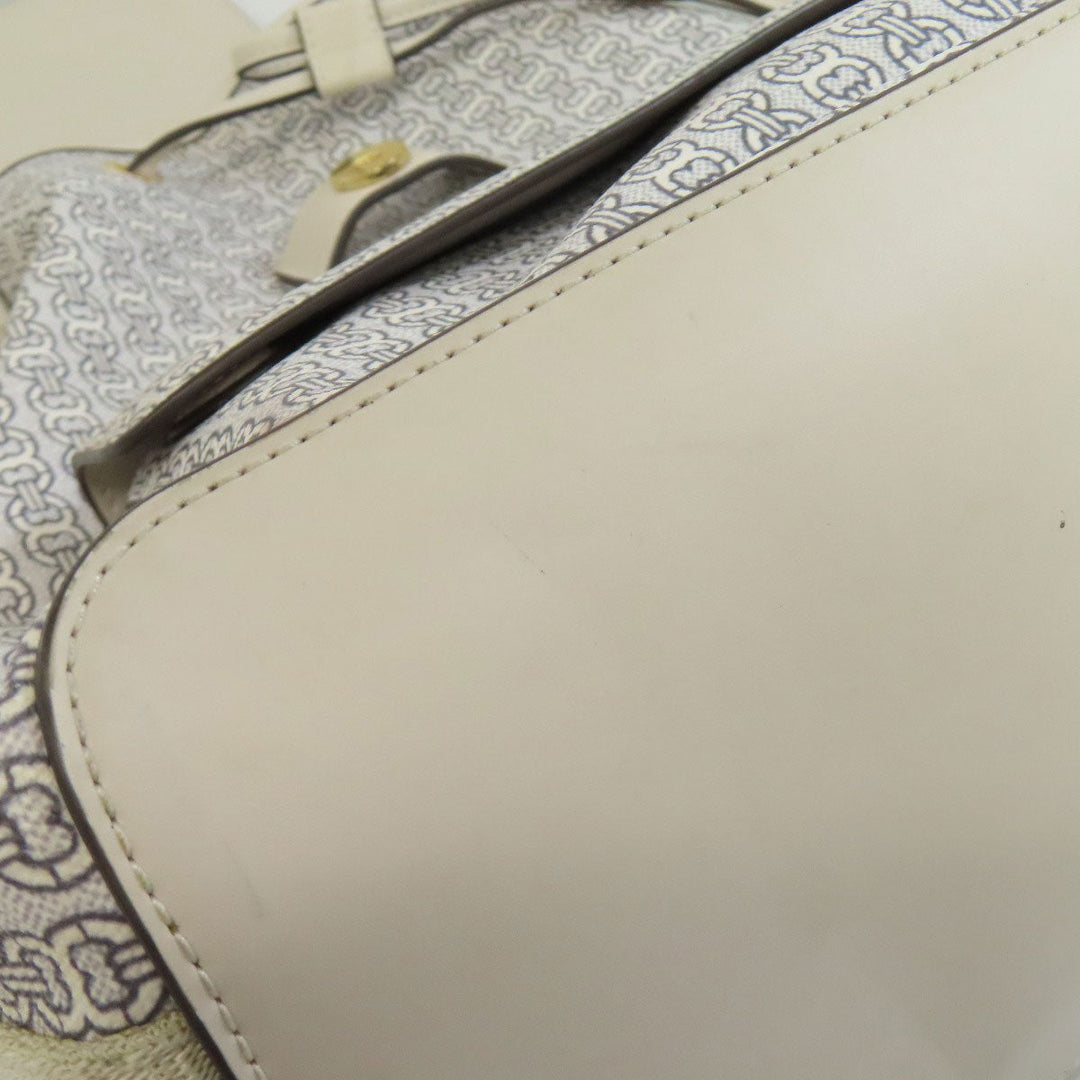 Tory Burch Backpack PVC white logo Women Used Authentic