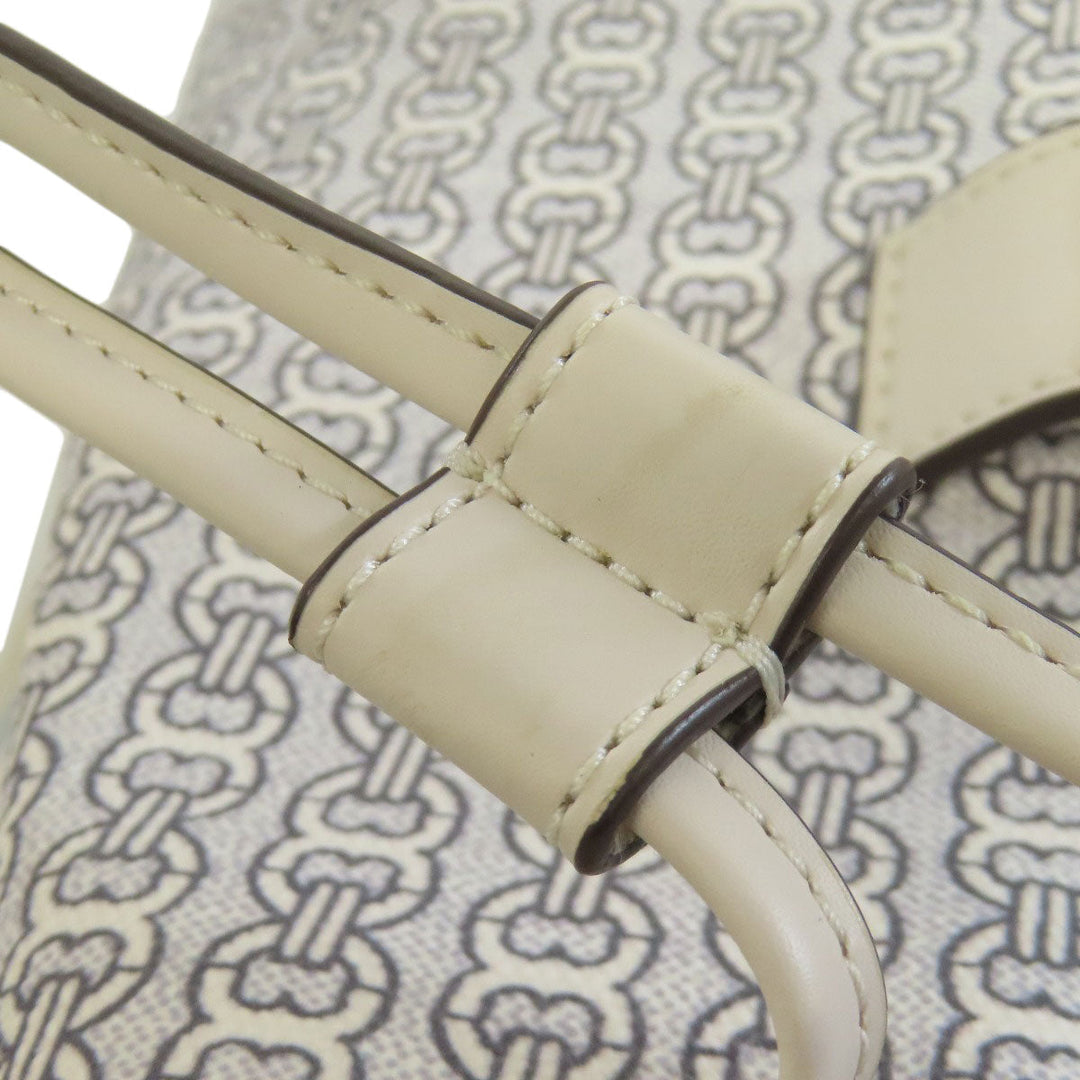 Tory Burch Backpack PVC white logo Women Used Authentic