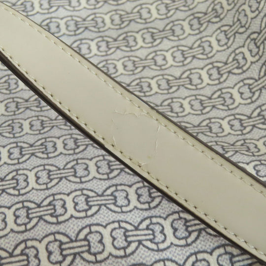 Tory Burch Backpack PVC white logo Women Used Authentic