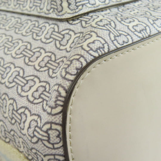Tory Burch Backpack PVC white logo Women Used Authentic
