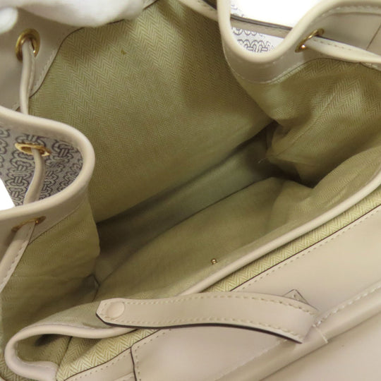 Tory Burch Backpack PVC white logo Women Used Authentic