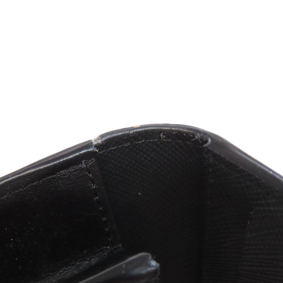 Dunhill Long Wallet Purse leather black logo mens Used Authentic