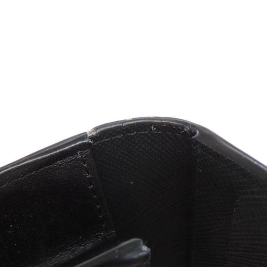 Dunhill Long Wallet Purse leather black logo mens Used Authentic