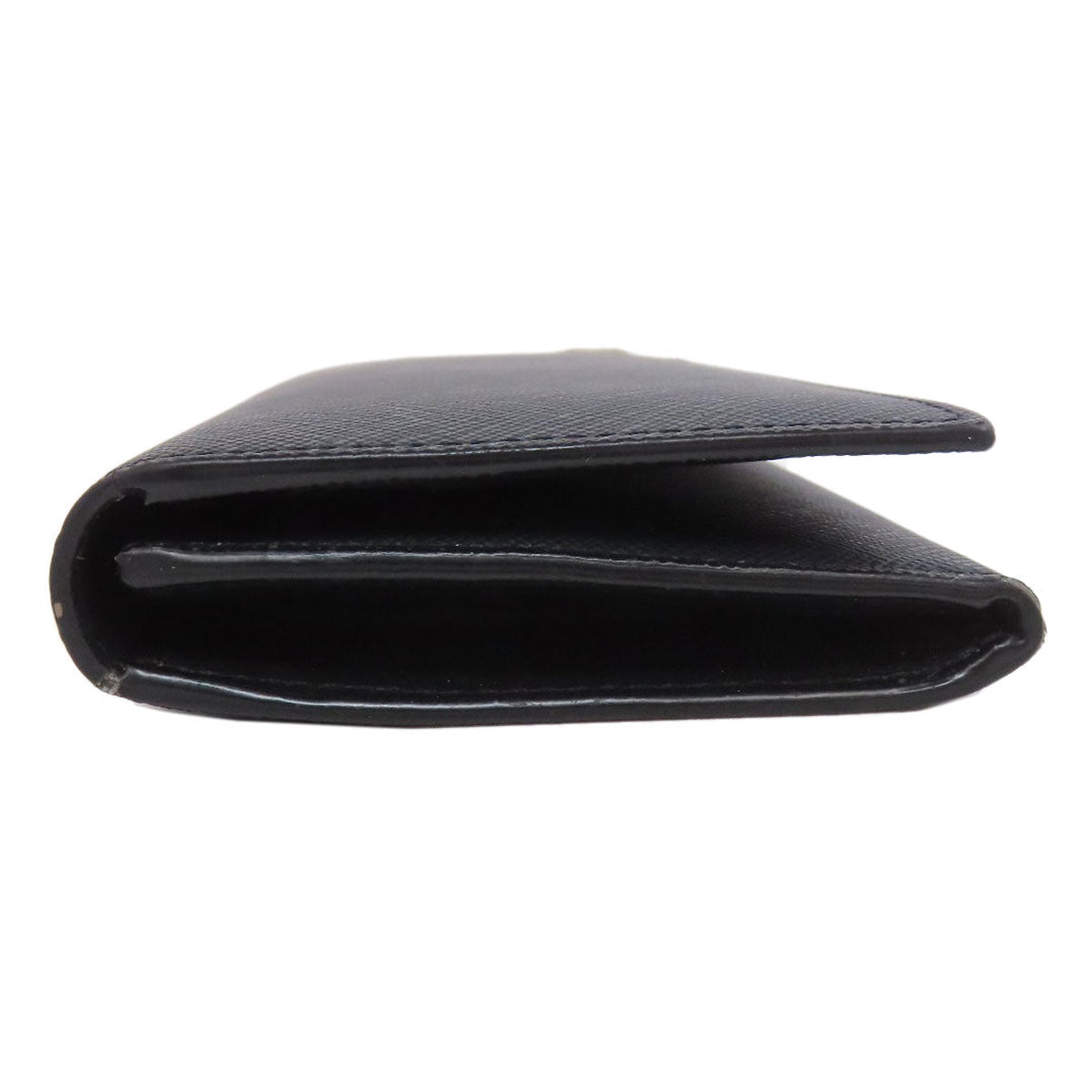 Dunhill Long Wallet Purse leather black logo mens Used Authentic