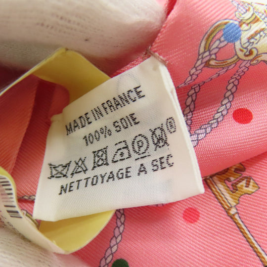 HERMES scarf silk pink Twilly Women Used Authentic