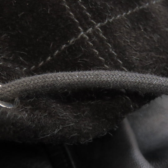 BALENCIAGA Backpack 340139 Suede black logo Women Used Authentic