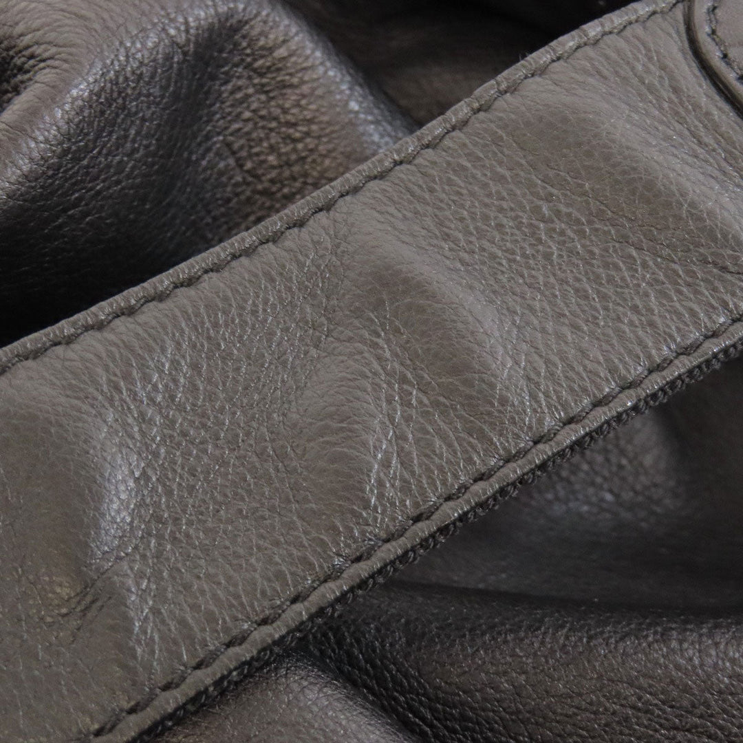 BALENCIAGA Backpack 340139 Suede black logo Women Used Authentic