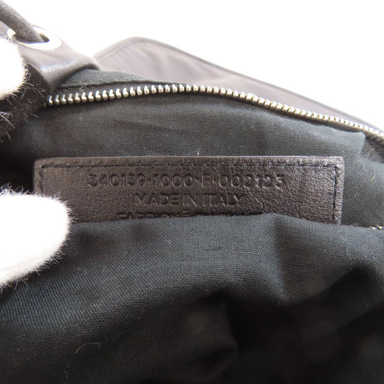 BALENCIAGA Backpack 340139 Suede black logo Women Used Authentic