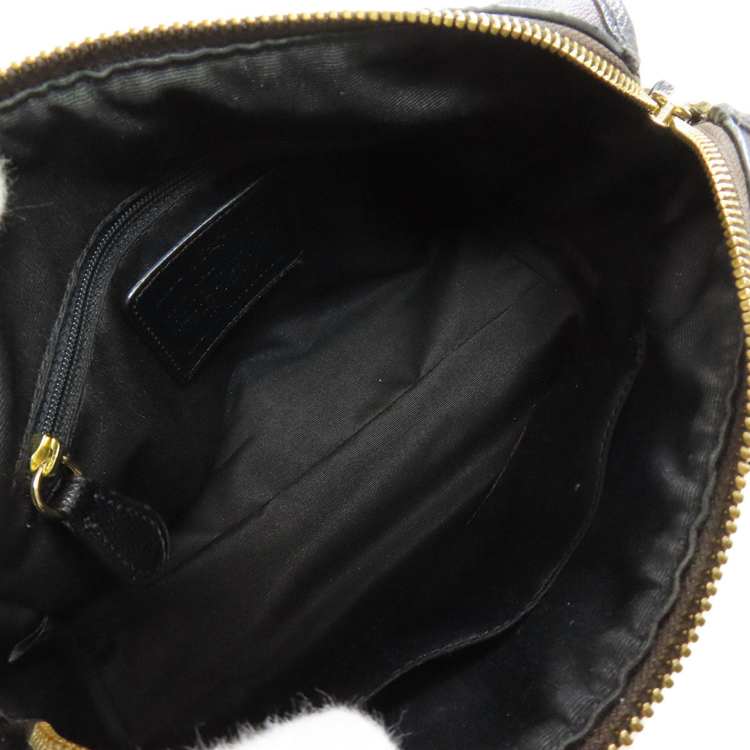 COACH Handbag F34084 PVC Brown Signature 2WAY Women Used Authentic