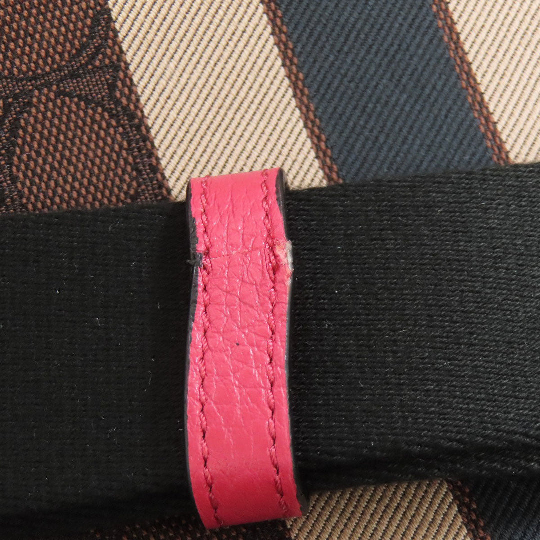 COACH Tote Bag C1548 Canvas, Leather Brown Dempsey 2WAY Women Used Authentic