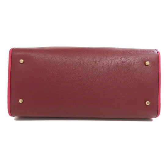 COACH Tote Bag C1548 Canvas, Leather Brown Dempsey 2WAY Women Used Authentic