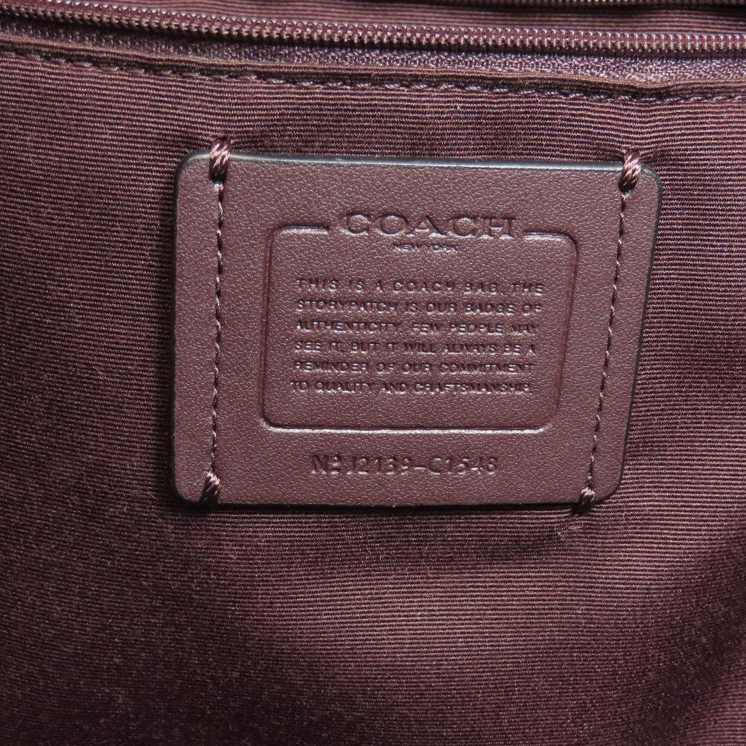 COACH Tote Bag C1548 Canvas, Leather Brown Dempsey 2WAY Women Used Authentic