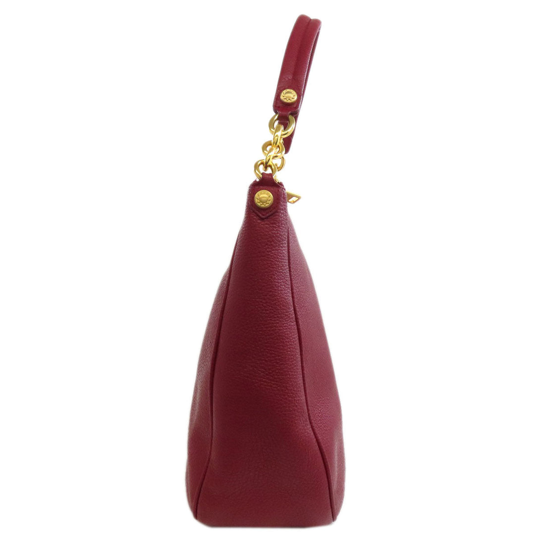 Furla Shoulder Bag leather Red one belt