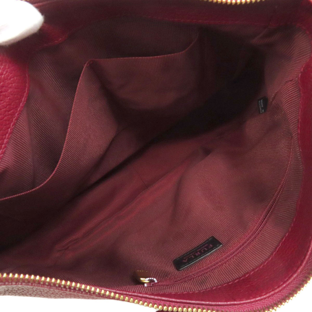 Furla Shoulder Bag leather Red one belt
