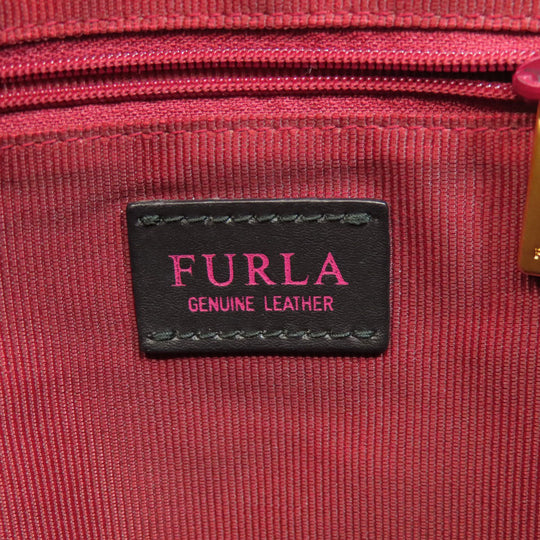 Furla Shoulder Bag leather Red one belt