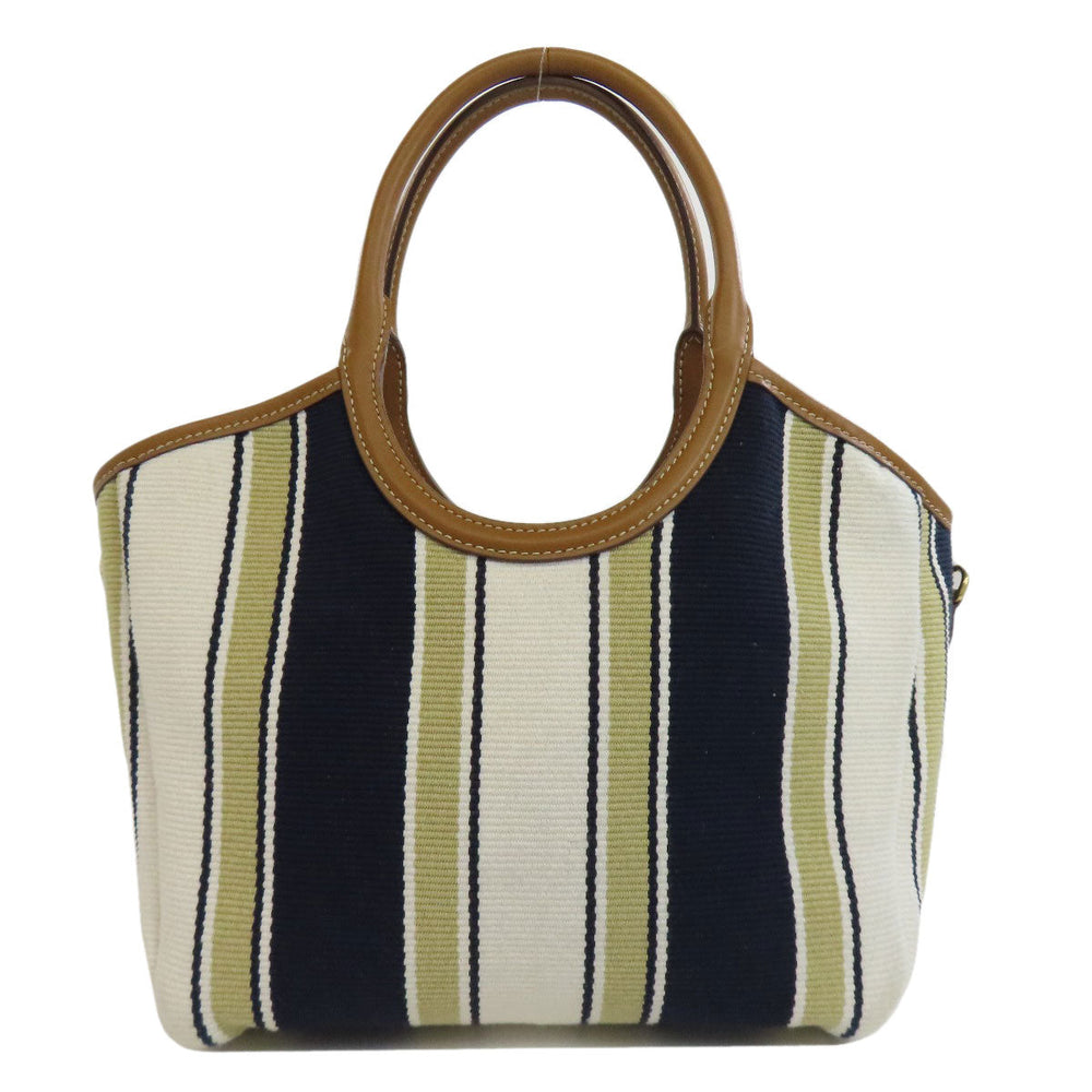 MIUMIU Tote Bag canvas Brown Ivy Stripes