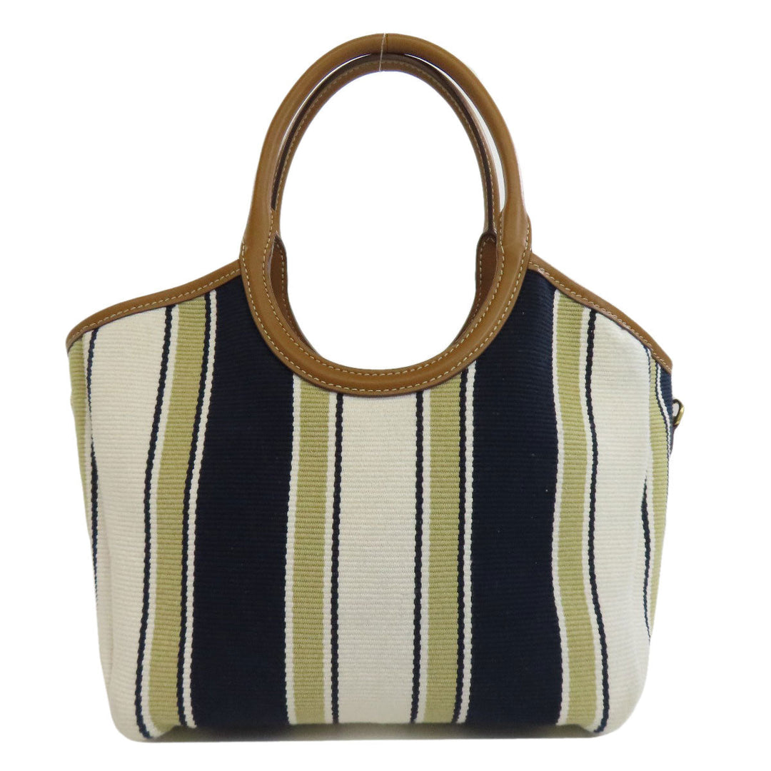 MIUMIU Tote Bag canvas Brown Ivy Stripes