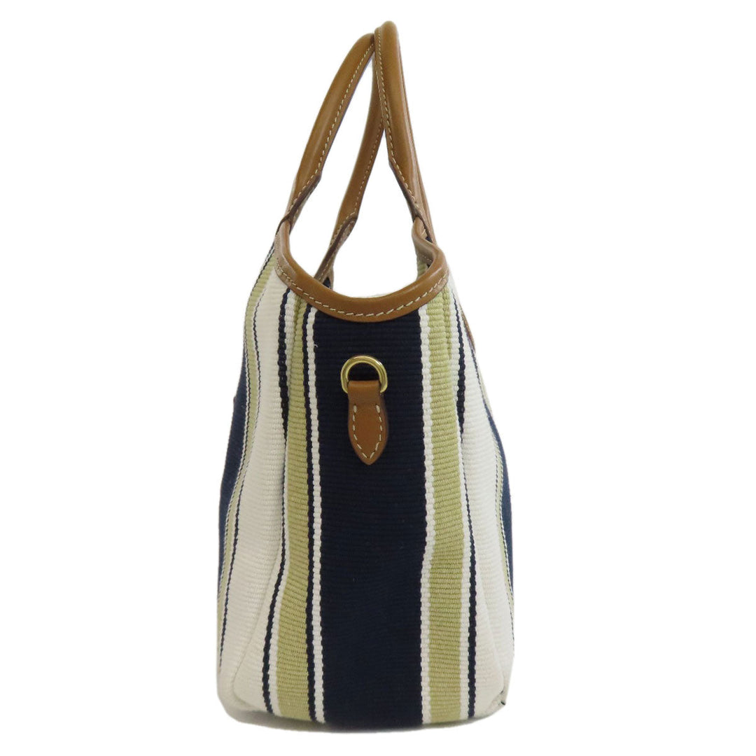 MIUMIU Tote Bag canvas Brown Ivy Stripes