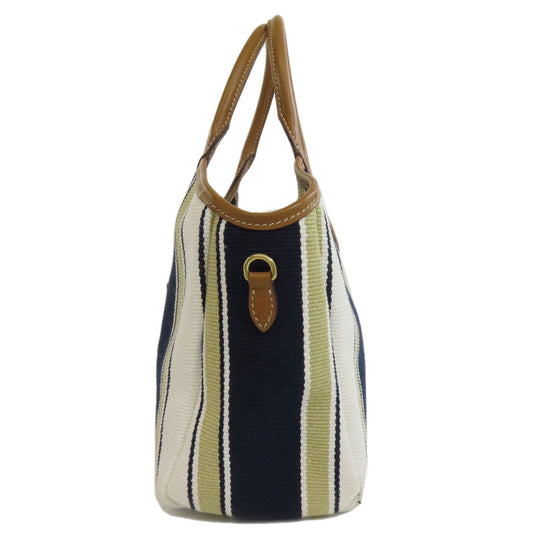 MIUMIU Tote Bag canvas Brown Ivy Stripes